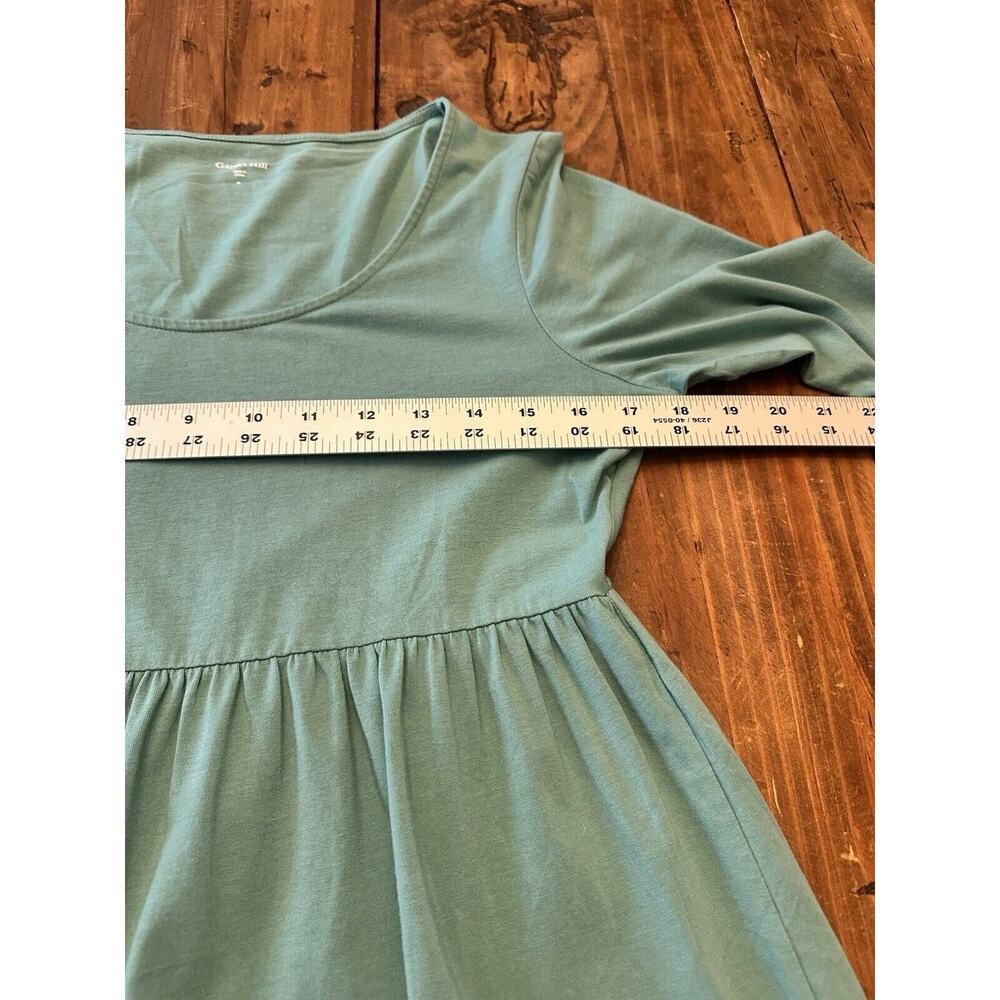 Garnet Hill Mint Green Soft Knit Babydoll Dress Size Small Dainty Romantic - Picture 5 of 7